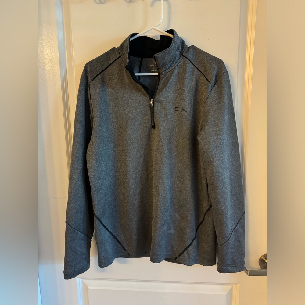 Calvin Klein Charcoal Quarter-Zip Top